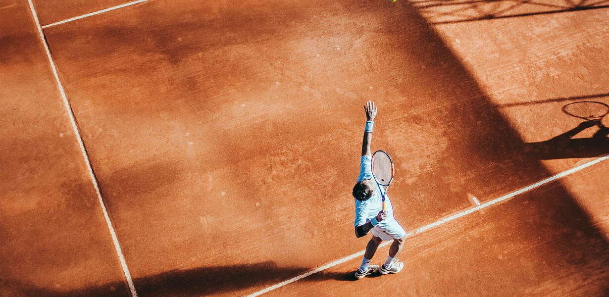 Joueur de tennis bien approvisionné en vitamines B