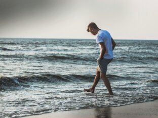 Man with vitamin D deficiency