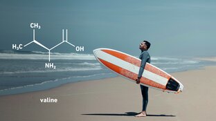 Surfer zażywający Walinę