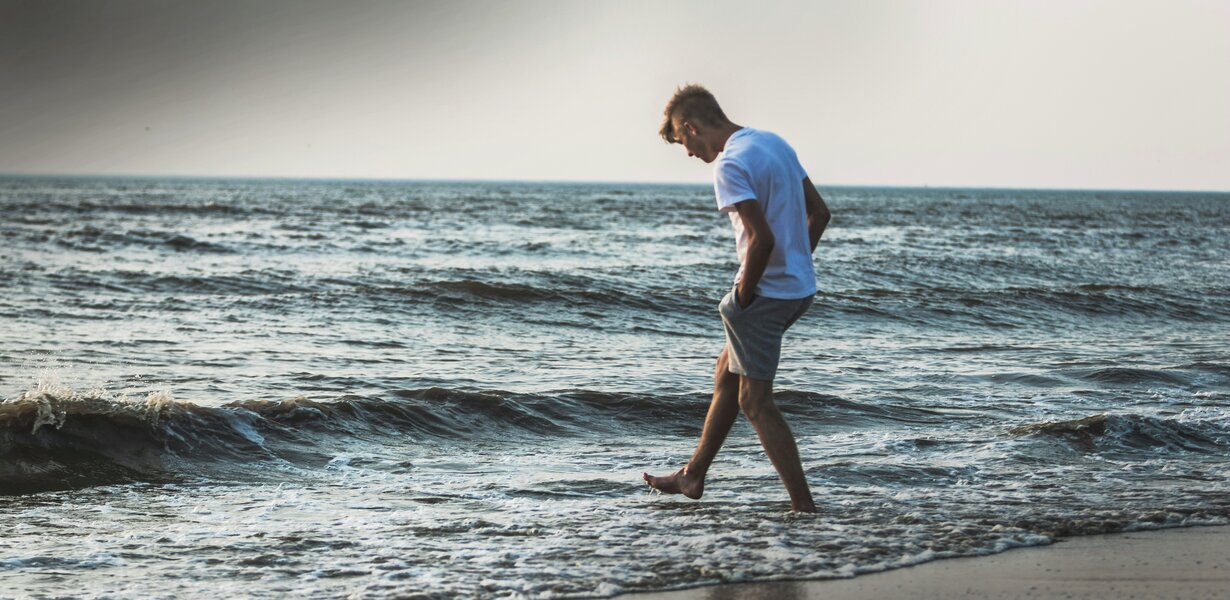 Man with vitamin D deficiency